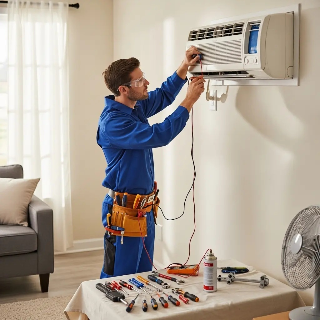 Saruhanlı Fujitsu Fujitsu klima gaz dolumu ve bakım – Enerji verimliliği artırıldı. - Teknik servis örneği
